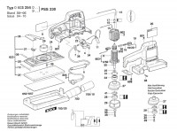 Bosch 0 603 254 903 Pss 230 Orbital Sander 220 V / Eu Spare Parts